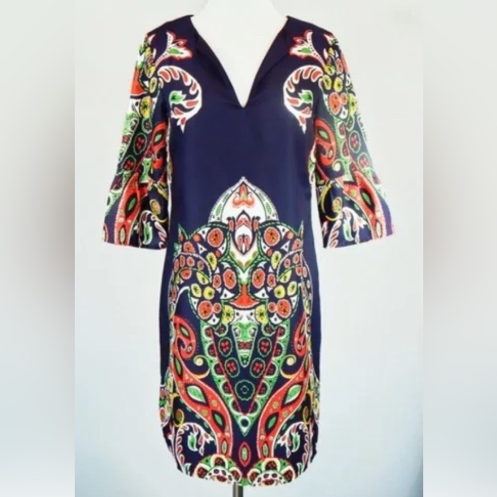 LOFT dress size XS floral 00 navy